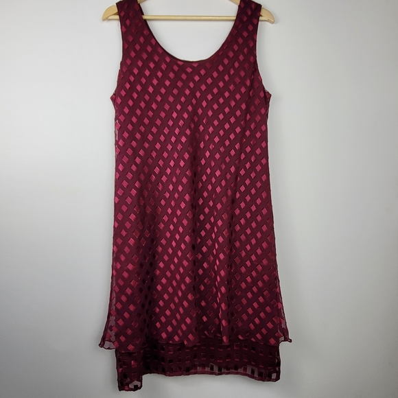 Vintage layered dress with sheer duster size 14 - Picture 7 of 13